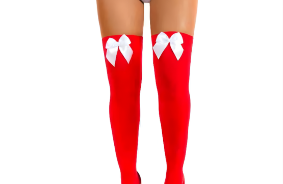 MEDIA LIGUERO ROJAS CON MOÑO