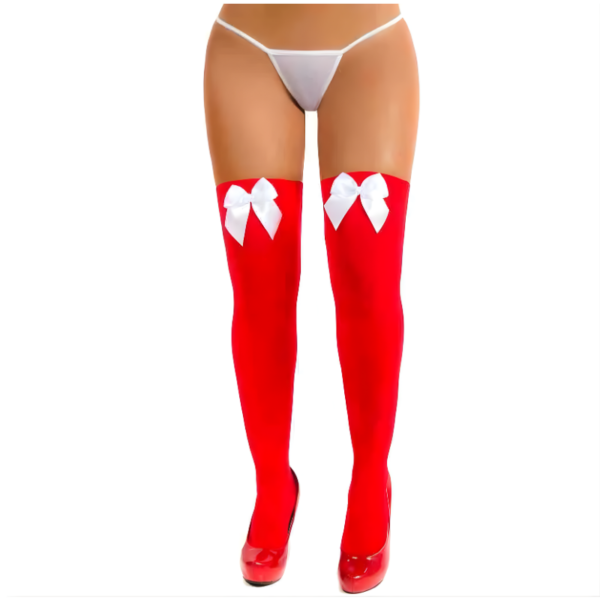 MEDIA LIGUERO ROJAS CON MOÑO