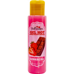 Lubricante caliente  fresas con chocolate