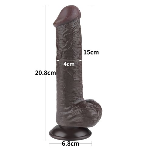 Dildo Tipo Piel Chocolate 8´´