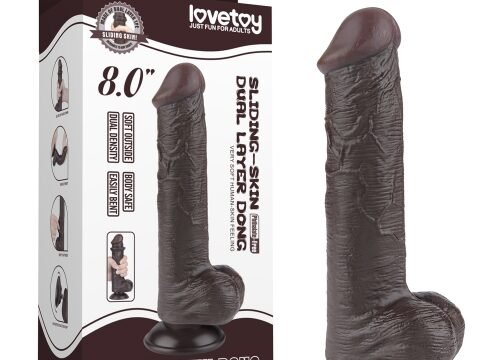 Dildo Tipo Piel Chocolate 8´´