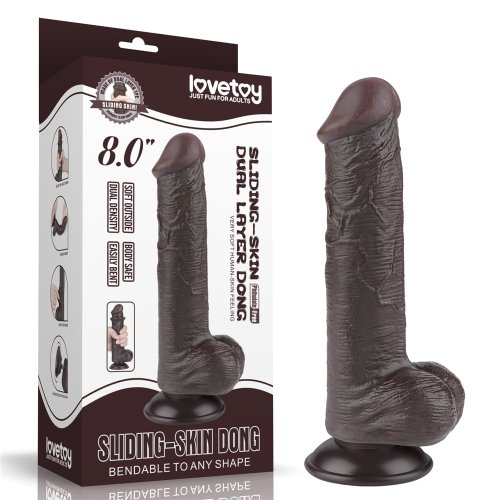 Dildo Tipo Piel Chocolate 8´´